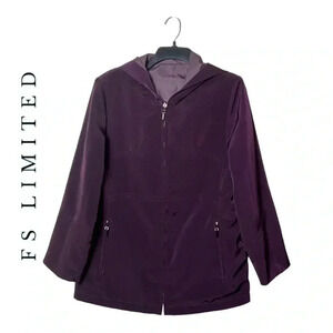 1471. FS LIMITED REVERSIBLE FULL ZIP JACKET/COAT PURPLE/LIGHT PURPLE COLOR SZ MD